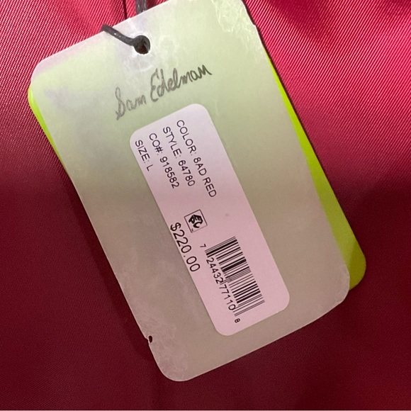 NWT SAM EDELMAN DEEP RED COAT. SIZE LARGE. $220 - Picture 9 of 9